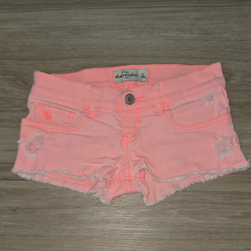 Abercrombie Kids Pink Distressed Shorts